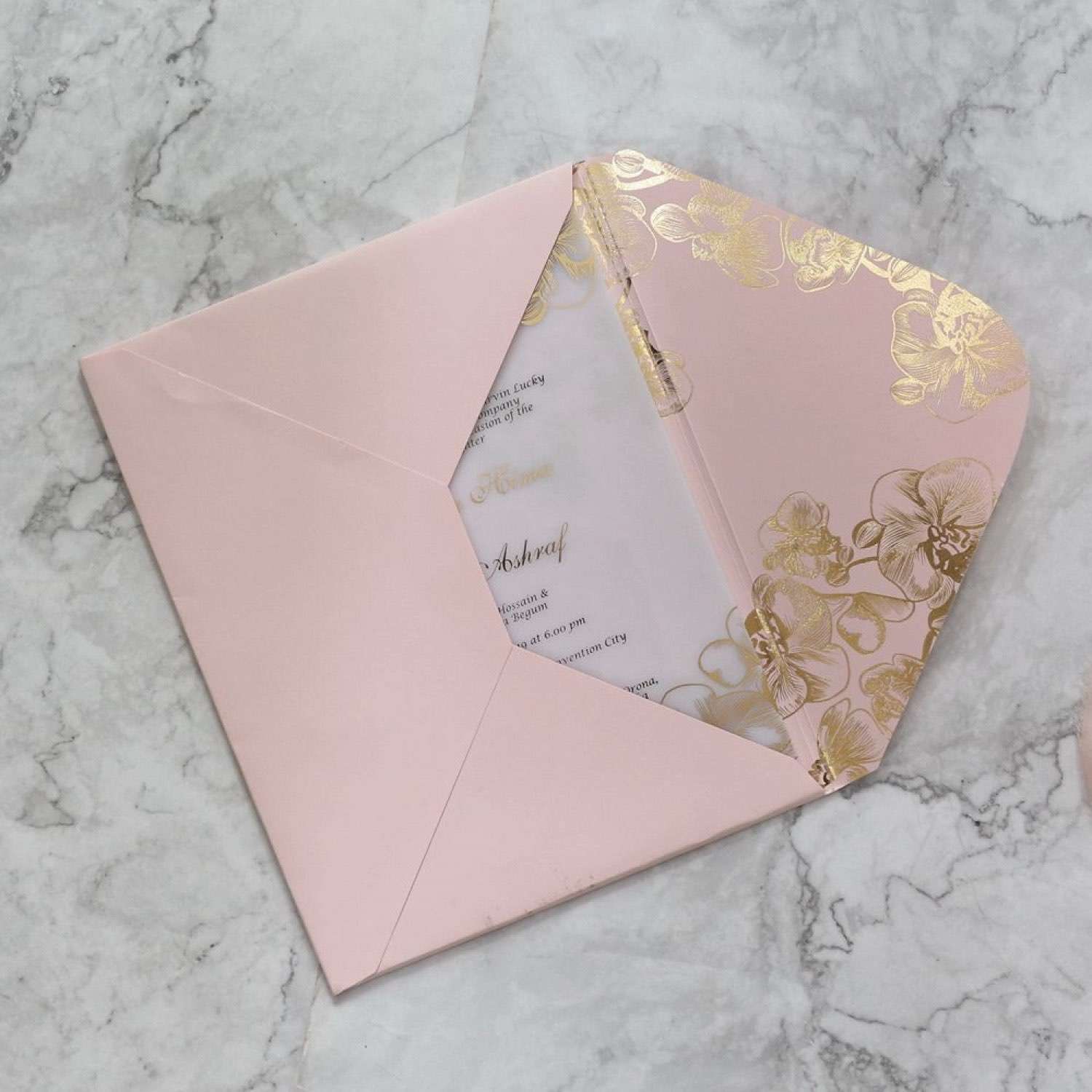 Acrylic Invitation Card Latest Invitation With Envelope Foiling